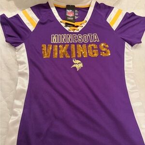 NFL NWT Team Minnesota Vikings Purple & Gold Lace-Up Jersey